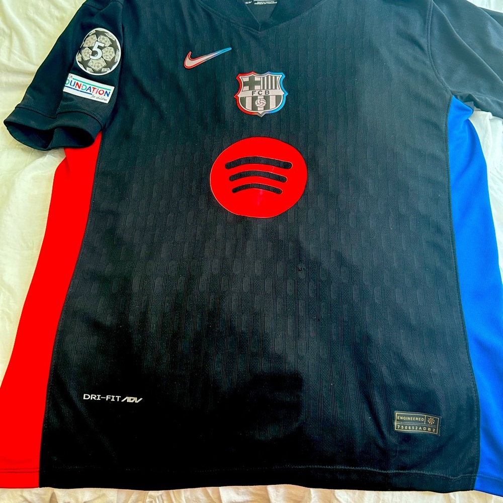 Nike Black Jersey with Red and Blue Details
